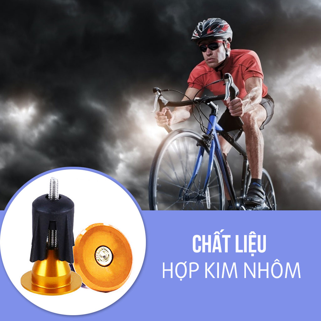 Nắp Chụp Tay Lái Ghi Đông Xe Đạp Leo Núi MTB Chất Liệu Nhôm (2 chiếc, đường kính phù hợp 15-23.5mm) MaiLee