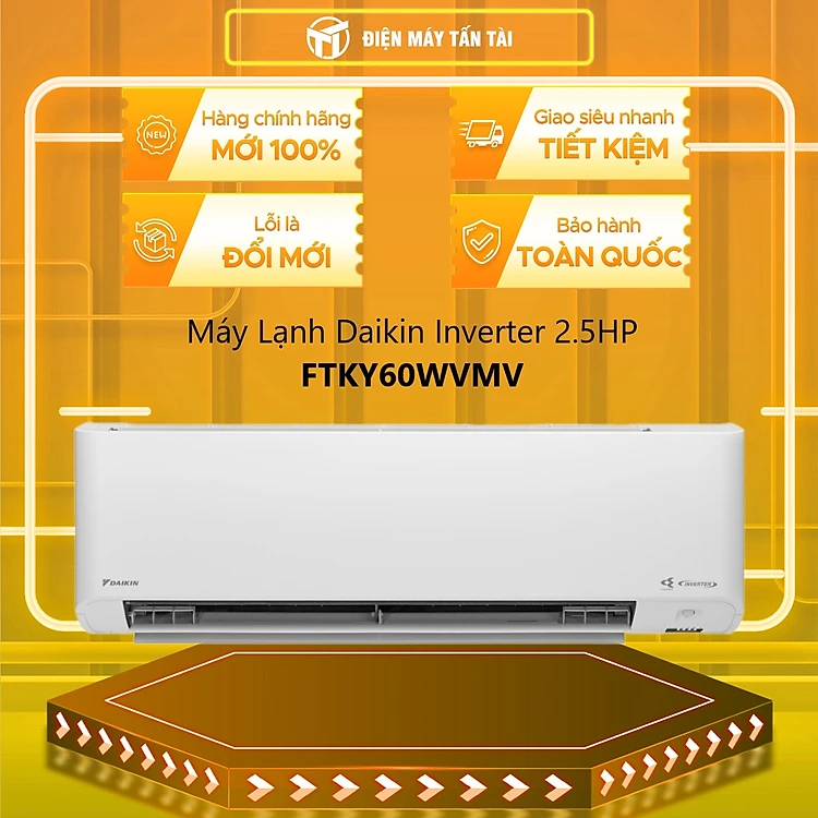 Máy lạnh Daikin Inverter 2.5 HP FTKY60WVMV-HÀNG CHÍNH HÃNG-GIAO HÀNG TOÀN QUỐC.