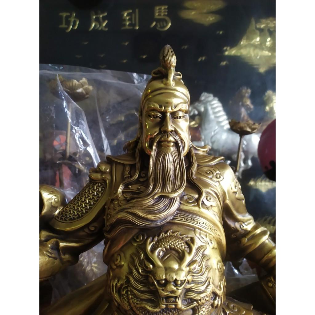 Tượng quan công vân trường bằng đồng thau cỡ siêu đại phong thủy Hồng Thắng