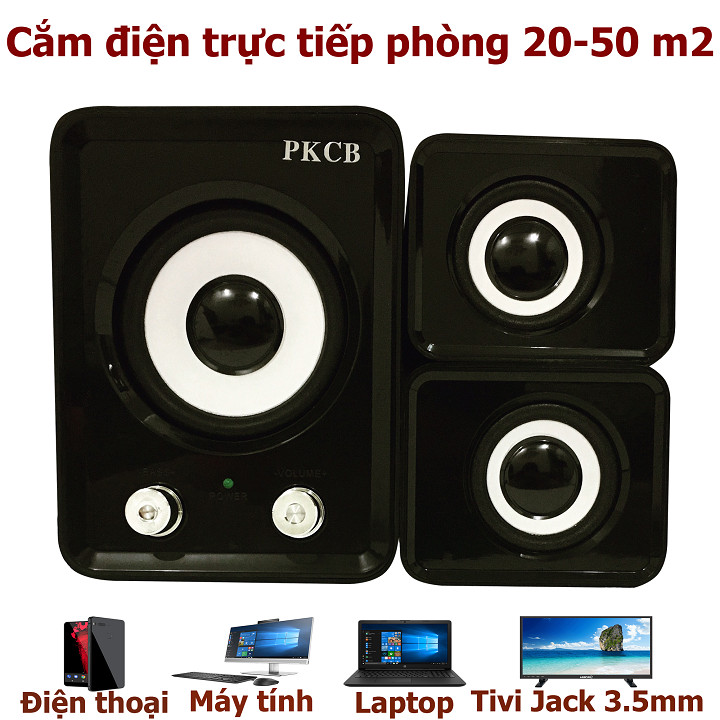 Loa vi tính điện thoại máy tính laptop bass bộ 3 loa 2N PF6