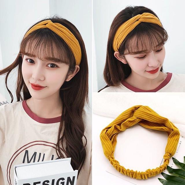 Băng đô rửa mặt turban gân tăm bờm tóc cho nữ cài tóc xinh đẹp