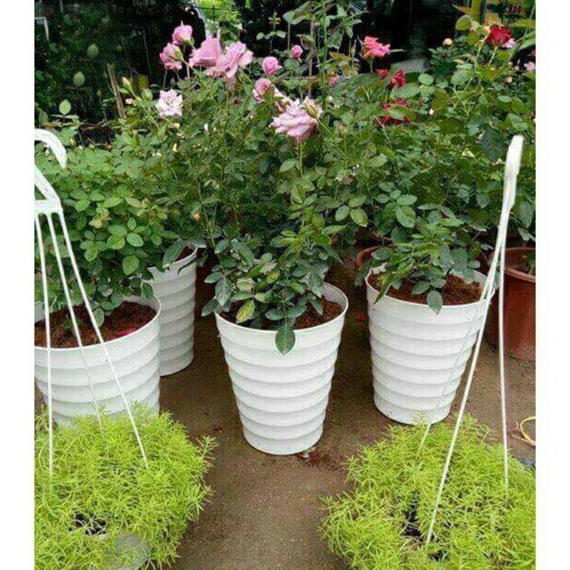Chậu nhựa trồng cây hình tháp xoắn ốc 36 cm