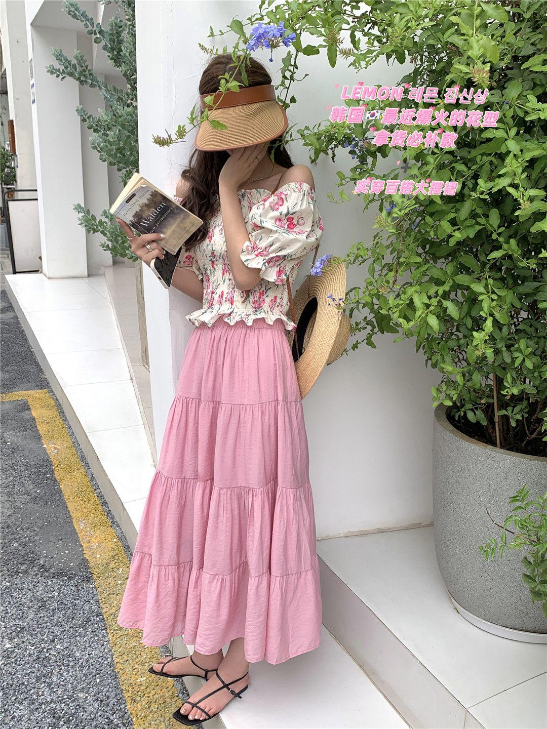 TOBE1SHOP Váy dài chữ A kiểu Pháp, váy dài, váy gió, váy dài, váy rộng, váy nửa người.