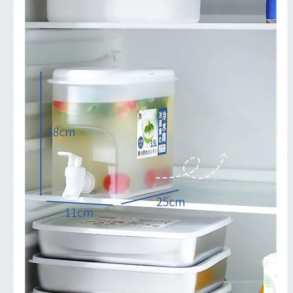 Bình nước CÓ vòi ĐỂ TỦ Lạnh 3,5 lít , bình nước detox hottrend 2021, an toàn không mùi, pha trà hoa quả, có nắp đậy kín