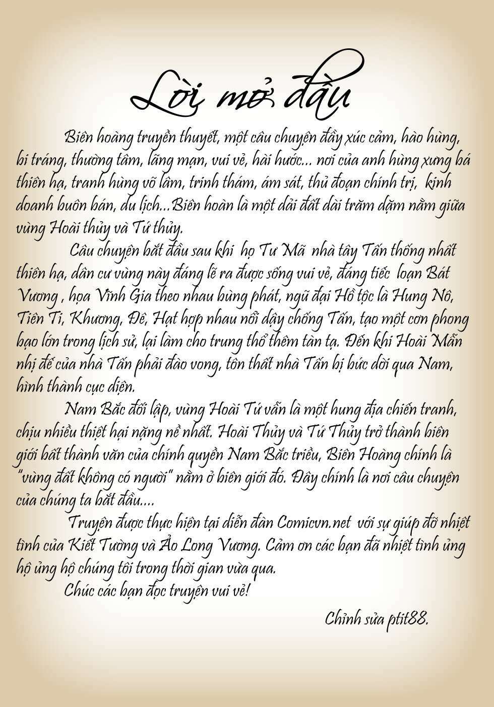 biên hoang truyền thuyết chapter 1 2