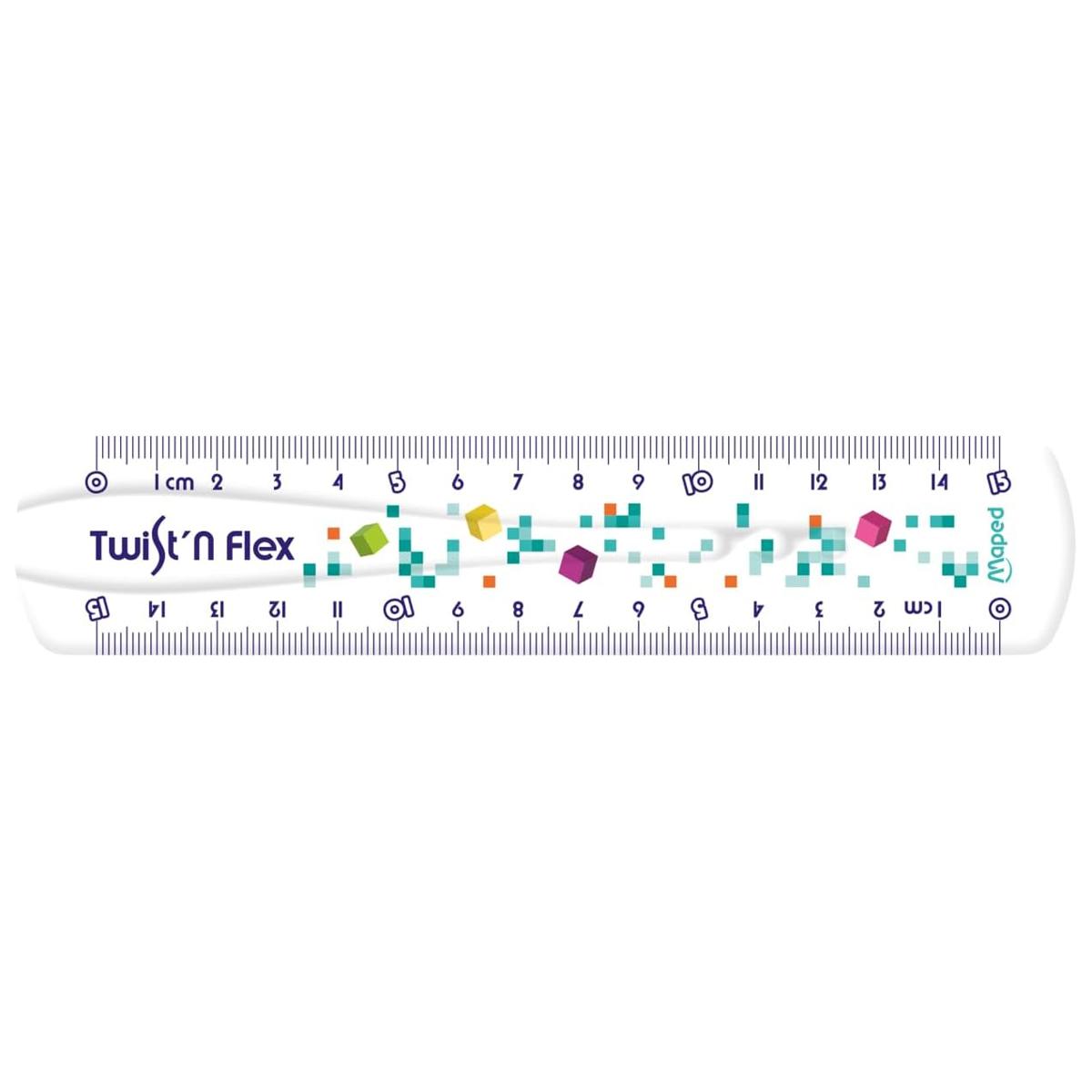 Bộ 3 Thước Học Sinh Cuộn Mềm Pixel Party - Maped 981835