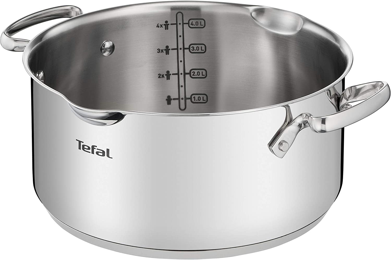 Bộ Nồi 4 Sets TEFAL G719S7 Có Vạch Chia, Gồm 7 Chi Tiết Nhập Khẩu Đức, Chất Liệu Thép Không Gỉ, Dùng Cho Mọi Loại Bếp, Bền Gấp 6 Lần Chảo Thường - Hàng Nhập Khẩu