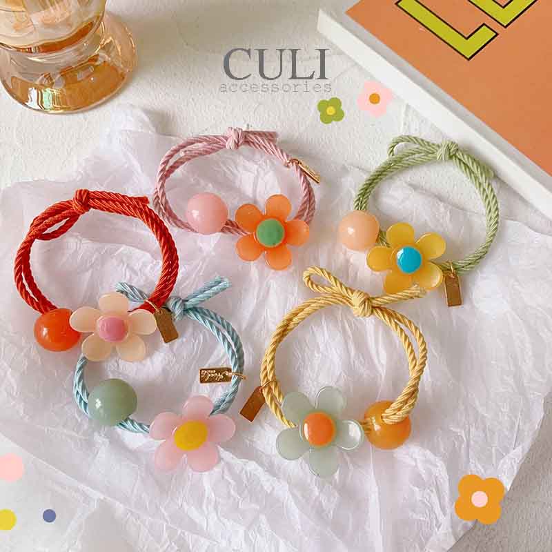 Dây cột tóc bông hoa, nhiều màu xinh xắn cho nữ - Culi accessories