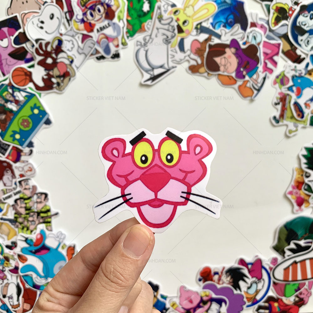 Bộ sticker chủ đề Cartoon hoạt hình 2019, decal hình dán  chống nước, trang trí nón bảo hiểm, điện thoại, lap top