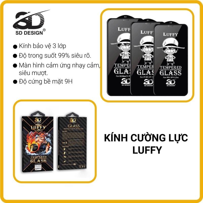 Kính cường lực cho iPhone Full Màn Luffy SD DESIGN ip 6/6s plus/7/7plus/8/8plus/x/xr/xs max/11/11 pro/11 promax/12/12 promax