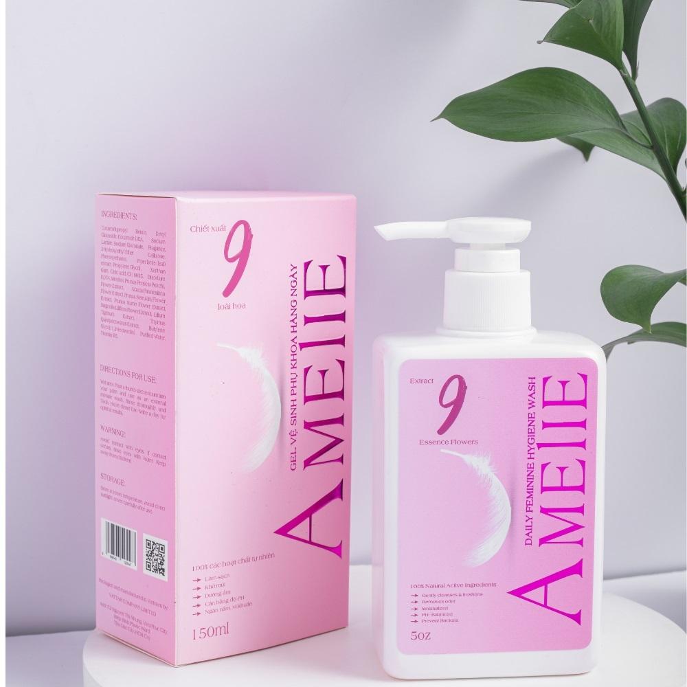 Gel Vệ Sinh Phụ Nữ Amelie Hàng Ngày Chiết Xuất 9 Loài Hoa 150ml