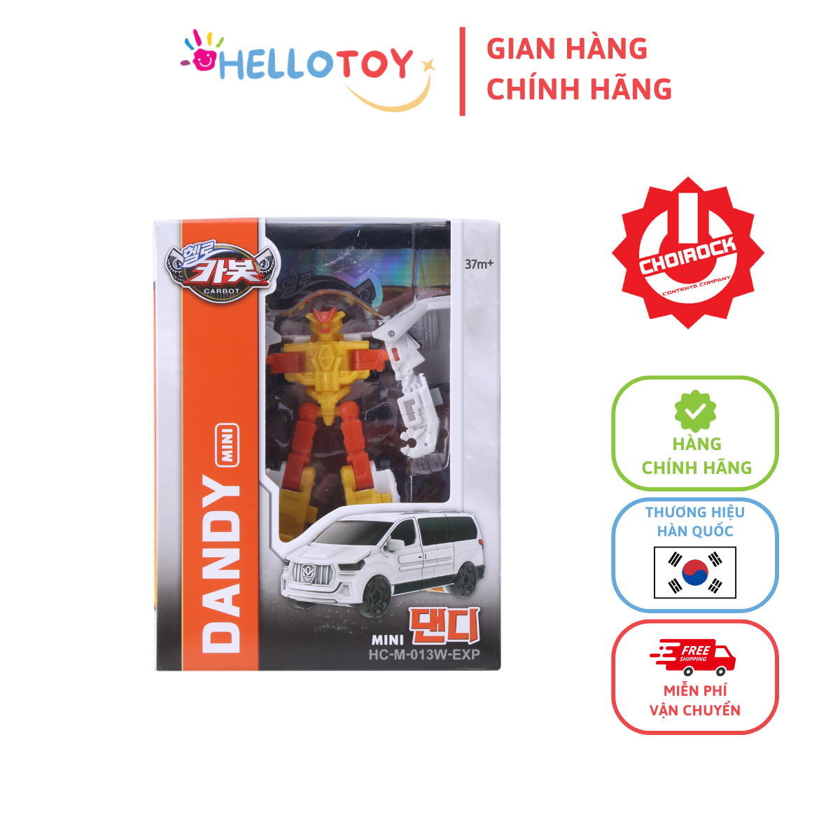 Đồ Chơi Mô Hình Lắp Ráp Xe Hơi Biến Hình HELLO CARBOT Mini Dandy 64/120