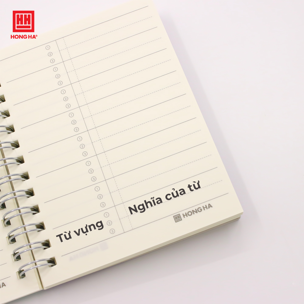 Sổ tay lò xo ghi chép học từ vựng Daily Vocab 02 Hồng Hà 200 trang - 4179