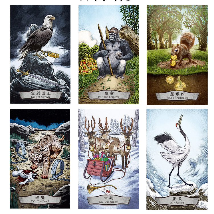 Bộ Bài Bói Animal Totem Tarot Leeza Robertson Tarot Cao Cấp