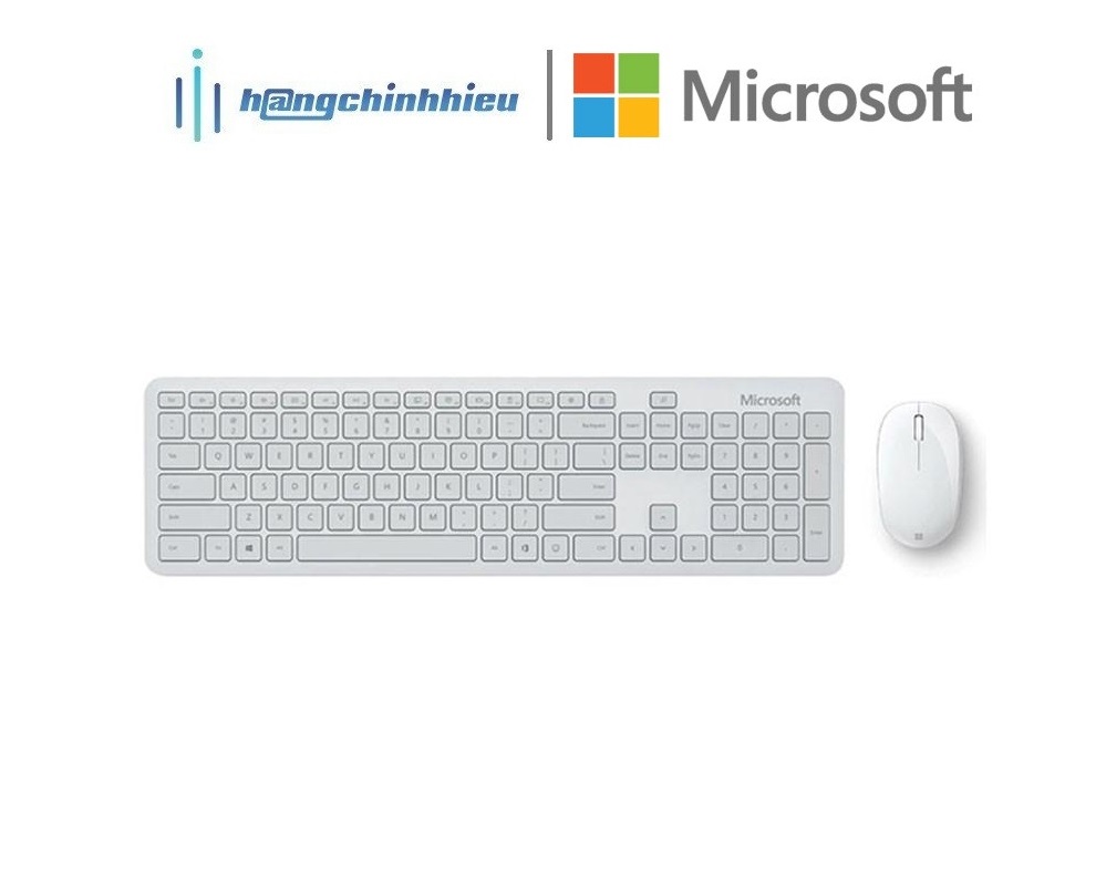 Bộ bàn phím chuột Bluetooth Microsoft (màu xám trắng) QHG-00047 Hàng chính hãng