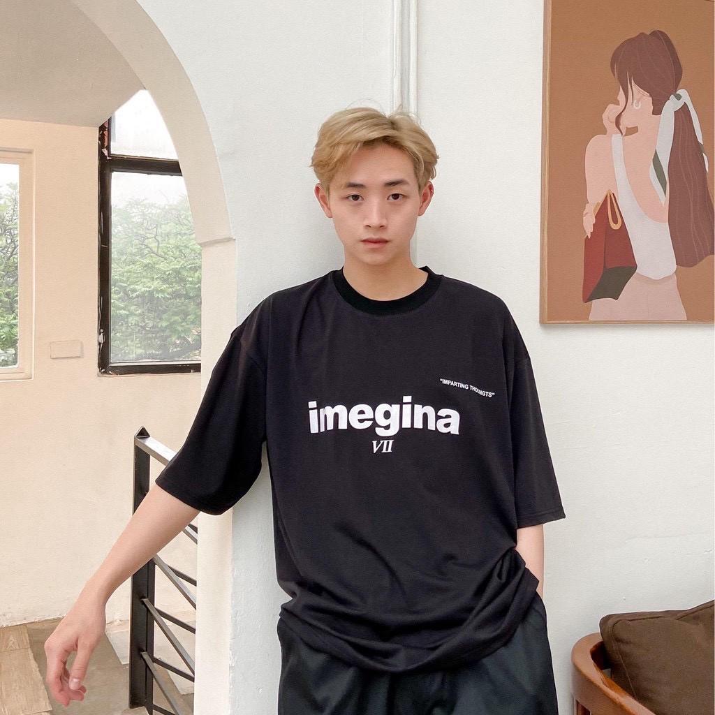 Áo thun cotton in chữ imagine - Áo phông Unisex Nam Nữ Form Rộng