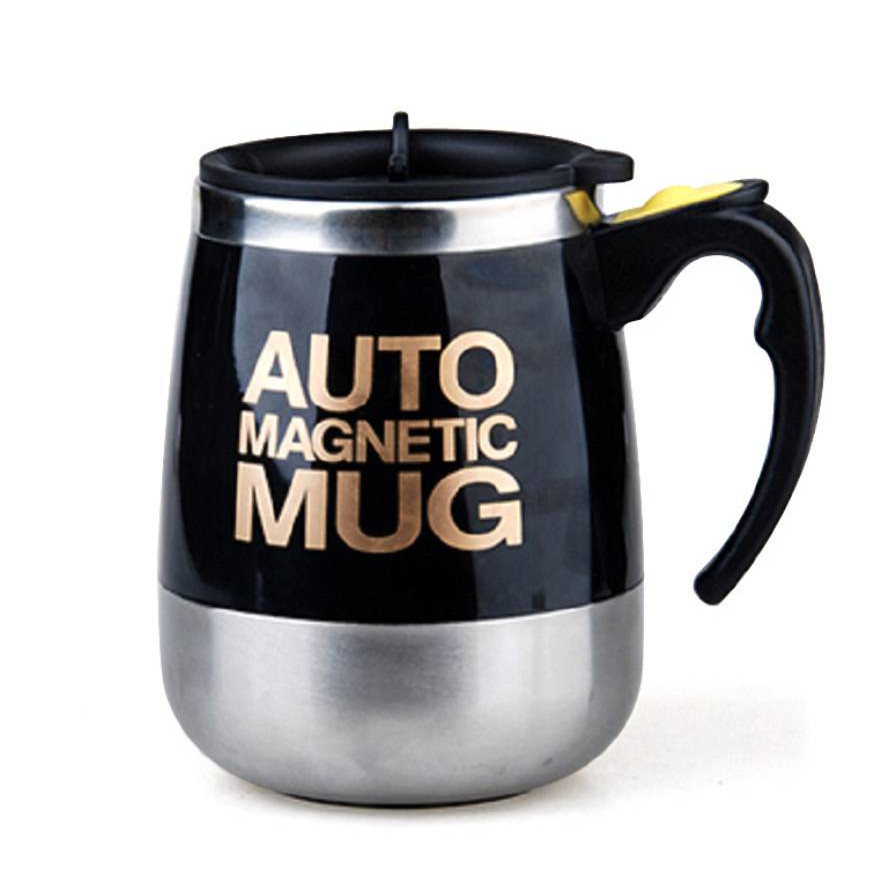 Ly cốc Inox Self stirring mug tự khuấy thông minh dùng pin 6x8,5x13,5cm 500ml