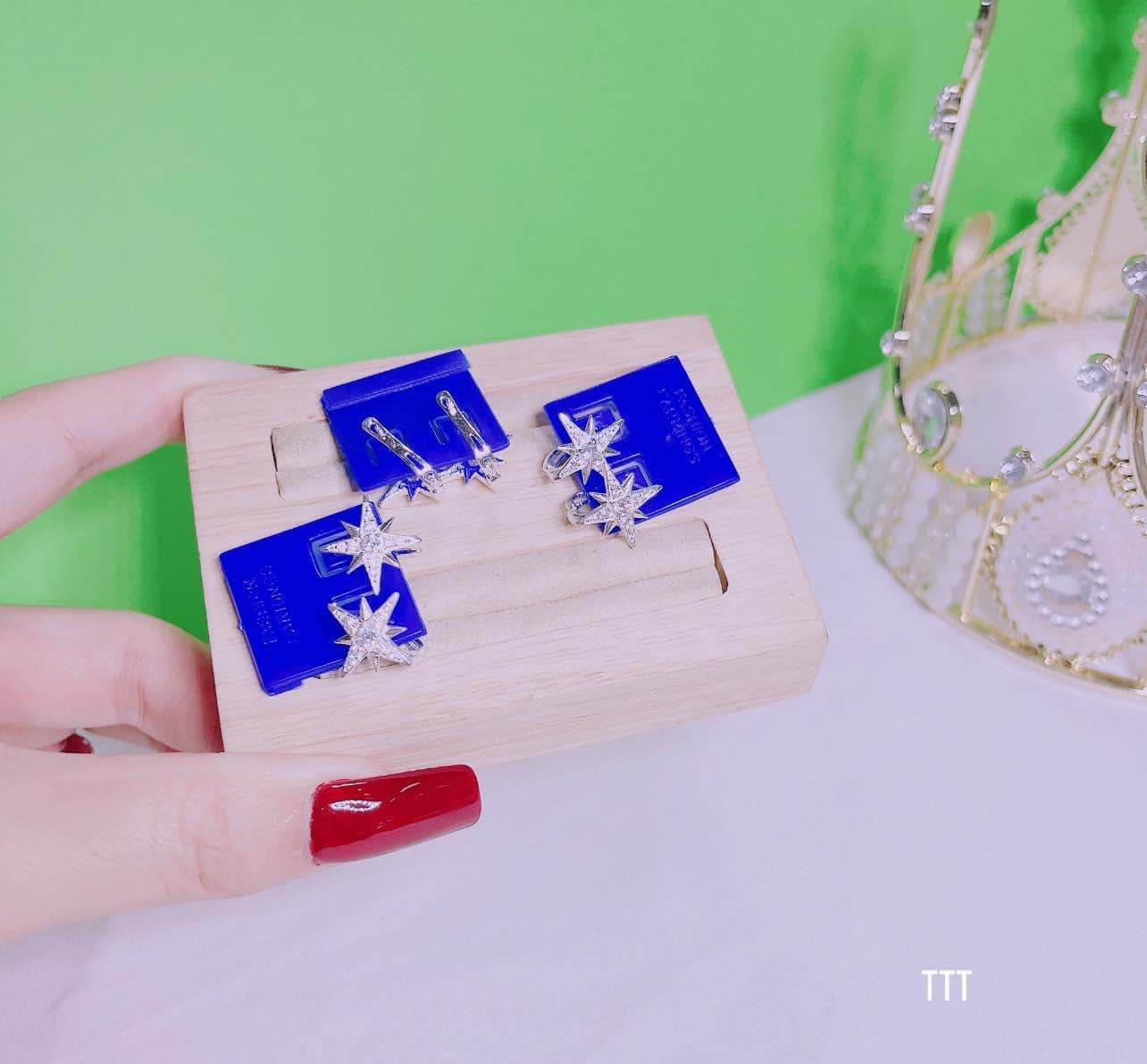 Bông tai bạc khoá bập thời trang chất liệu bạc s925 MS065b