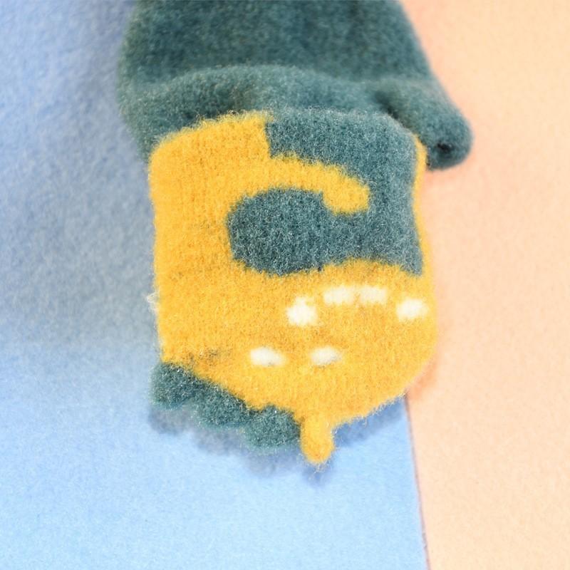 3 cặp khủng long trẻ em Găng tay nửa -Finger Dải tay không ngón tay với vạt