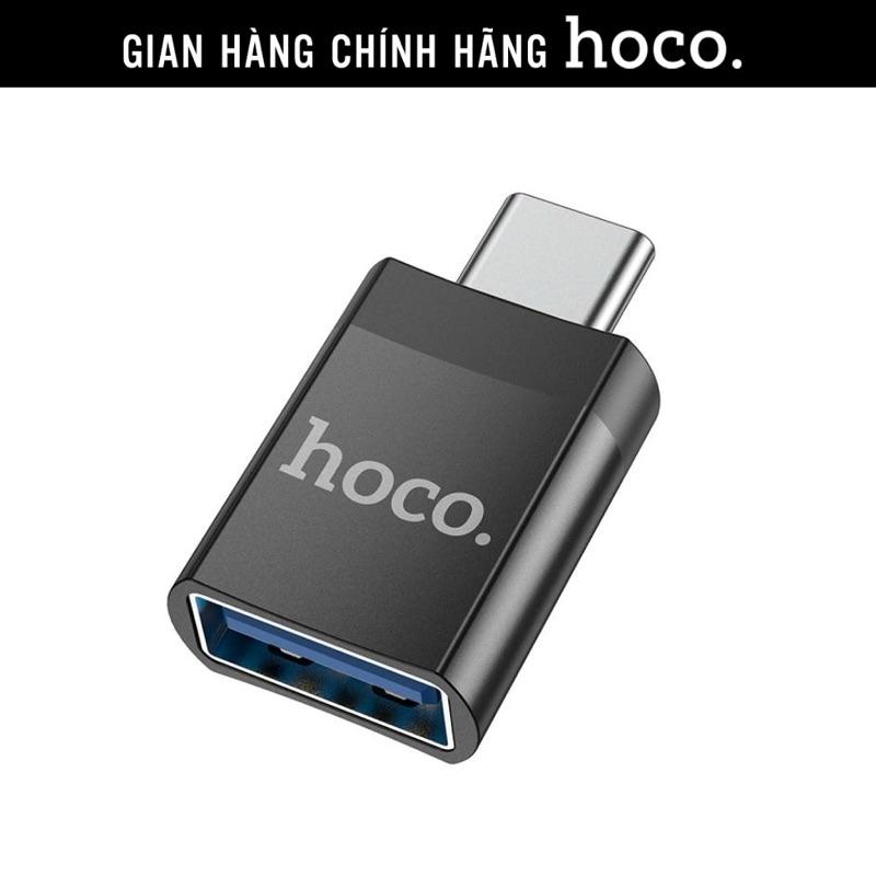 Đầu chuyển đổi Type C ra USB 3.0 Hoco UA17, đầu nối cắm USB, truyền dữ liệu, OTG hàng chính hãng Hoco - Type C &amp; IP to USB