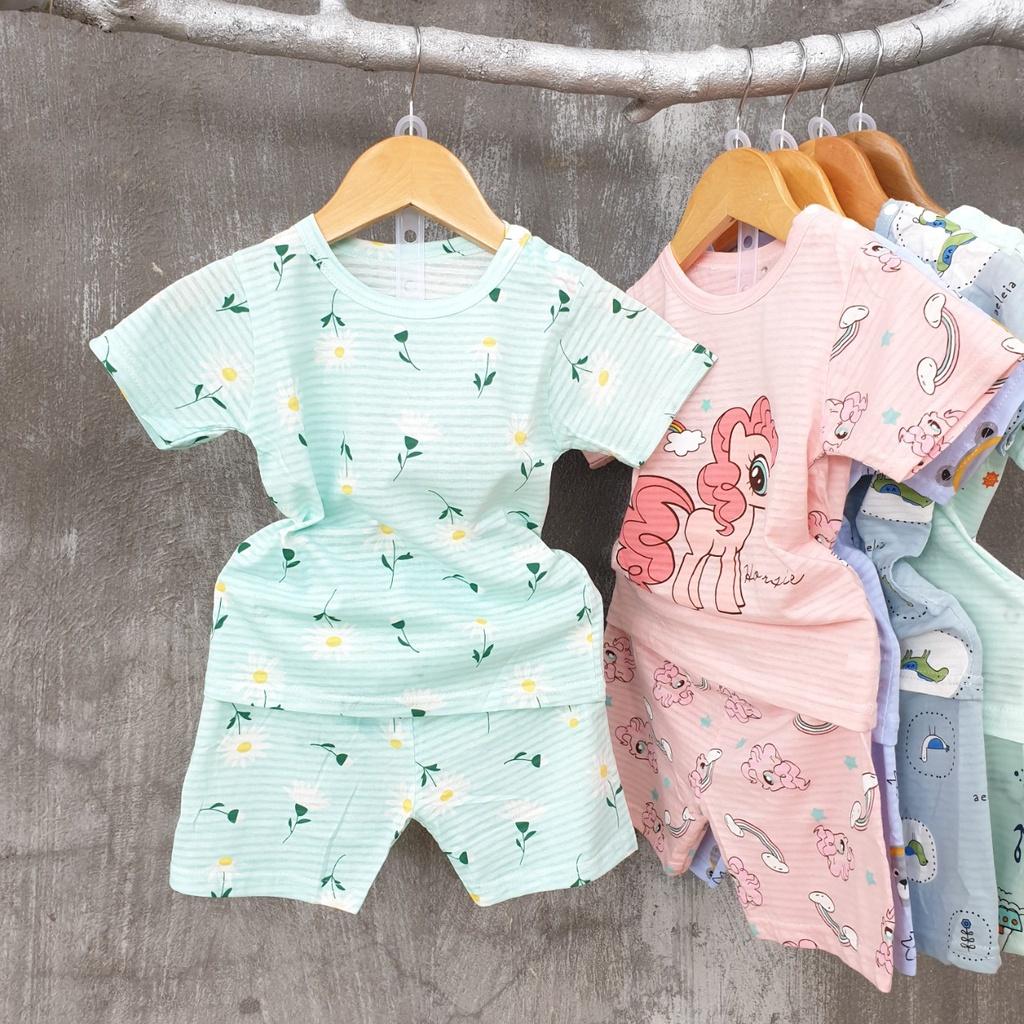 Đồ bộ mặc nhà cho bé 03 - chất liệu mềm nhẹ, màu sắc tươi sáng phù hợp cho bé từ 6 tháng - 3 tuổi