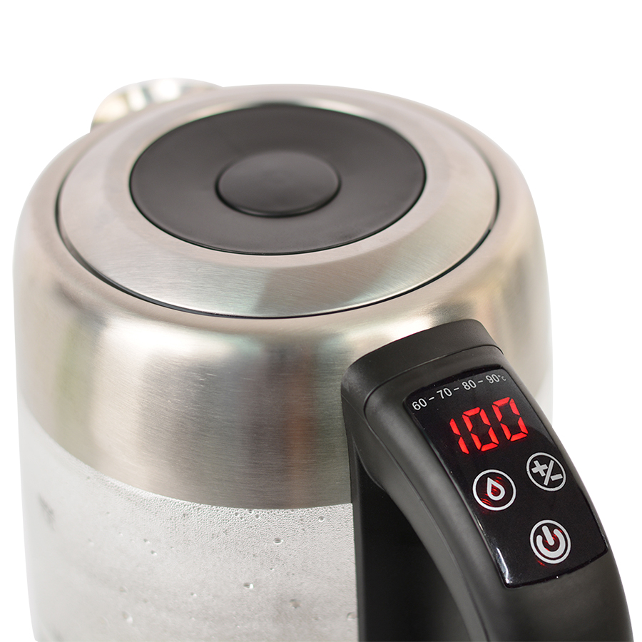 Bình Đun Siêu Tốc Inox Thủy Tinh Happy Cook HEK-170GD (1.7L) - Hàng chính hãng