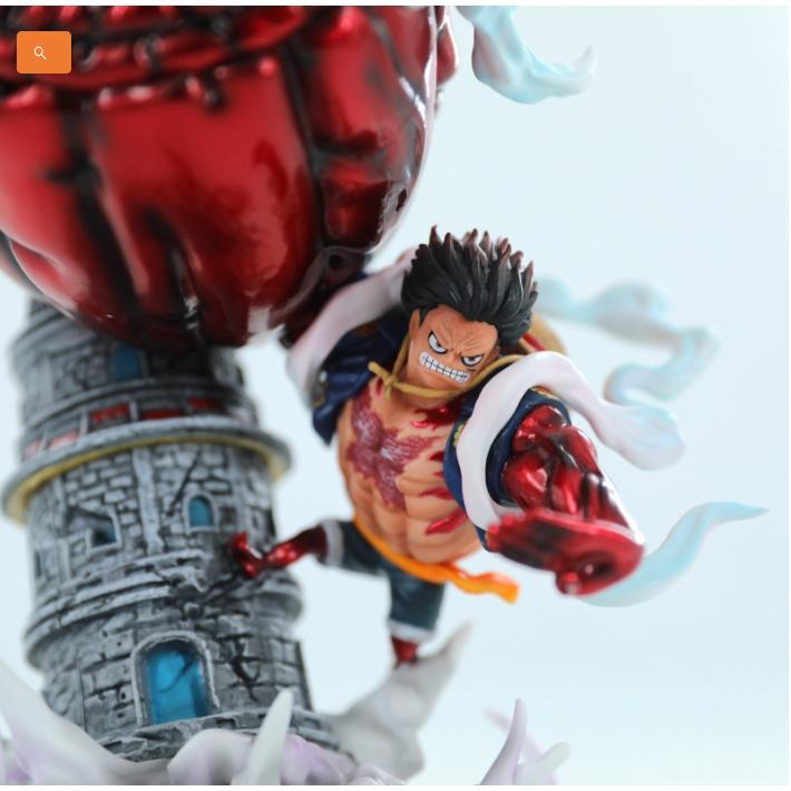 Mô hình Vua hải lặc Luffy Gear 4 đứng trụ One Piece chất lượng 28cm