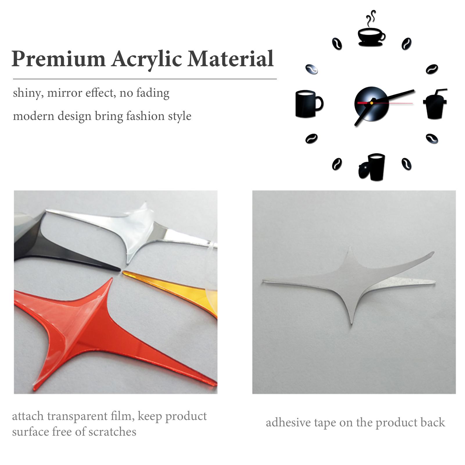 Bộ đồng hồ dán tường DIY, thiết kế độc đáo, trang trí cho gia đình