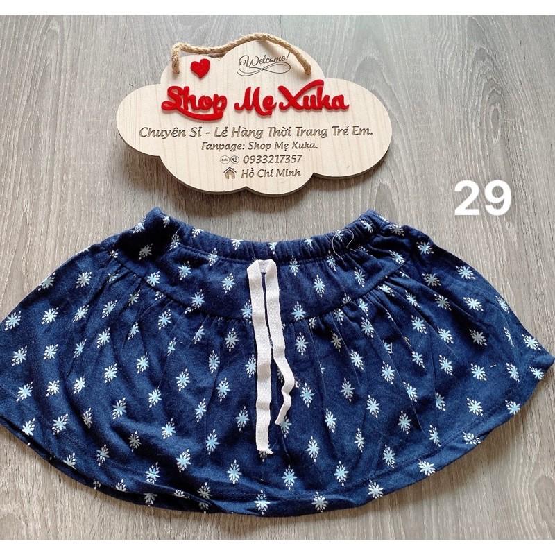 (Size 14-16kg) Chân váy ngắn kèm chip bé gái