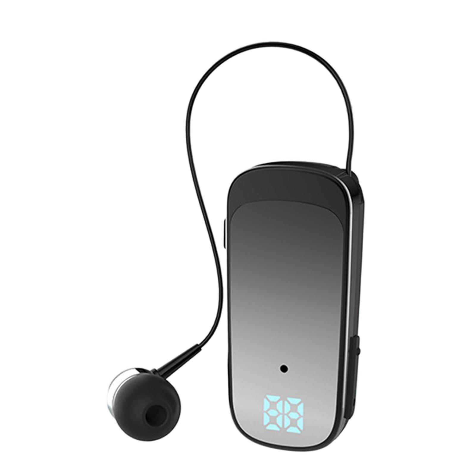 Earphones Sweatproof Retractable Cable for Meeting Recording Travel