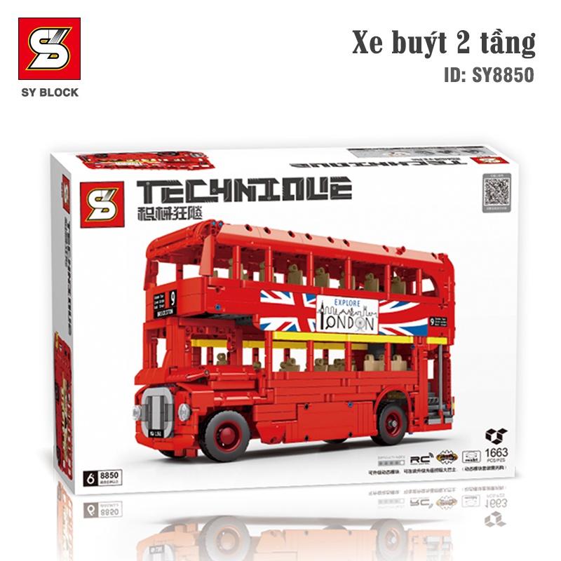 Đồ Chơi Lắp Ráp Điều Khiển Xe Buýt Hai Tầng – SY BLOCK 8850