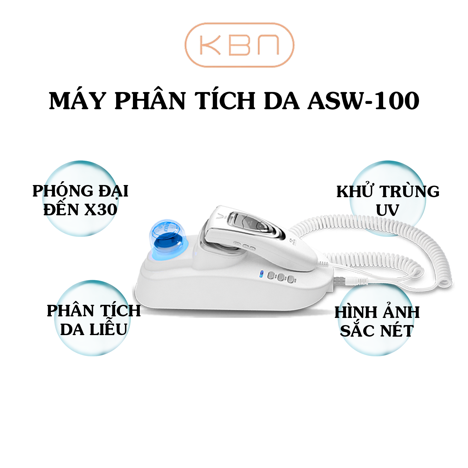 Máy phân tích da ASW - 100 thương hiệu Aram Huvis có thể soi da liễu