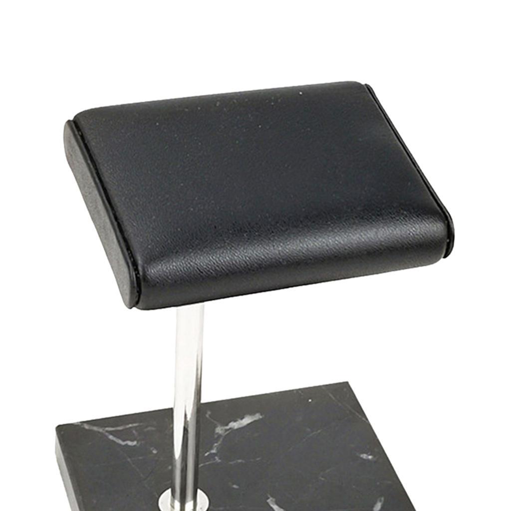 Black Marble Base &amp; PU Watch Holder Stand for Display