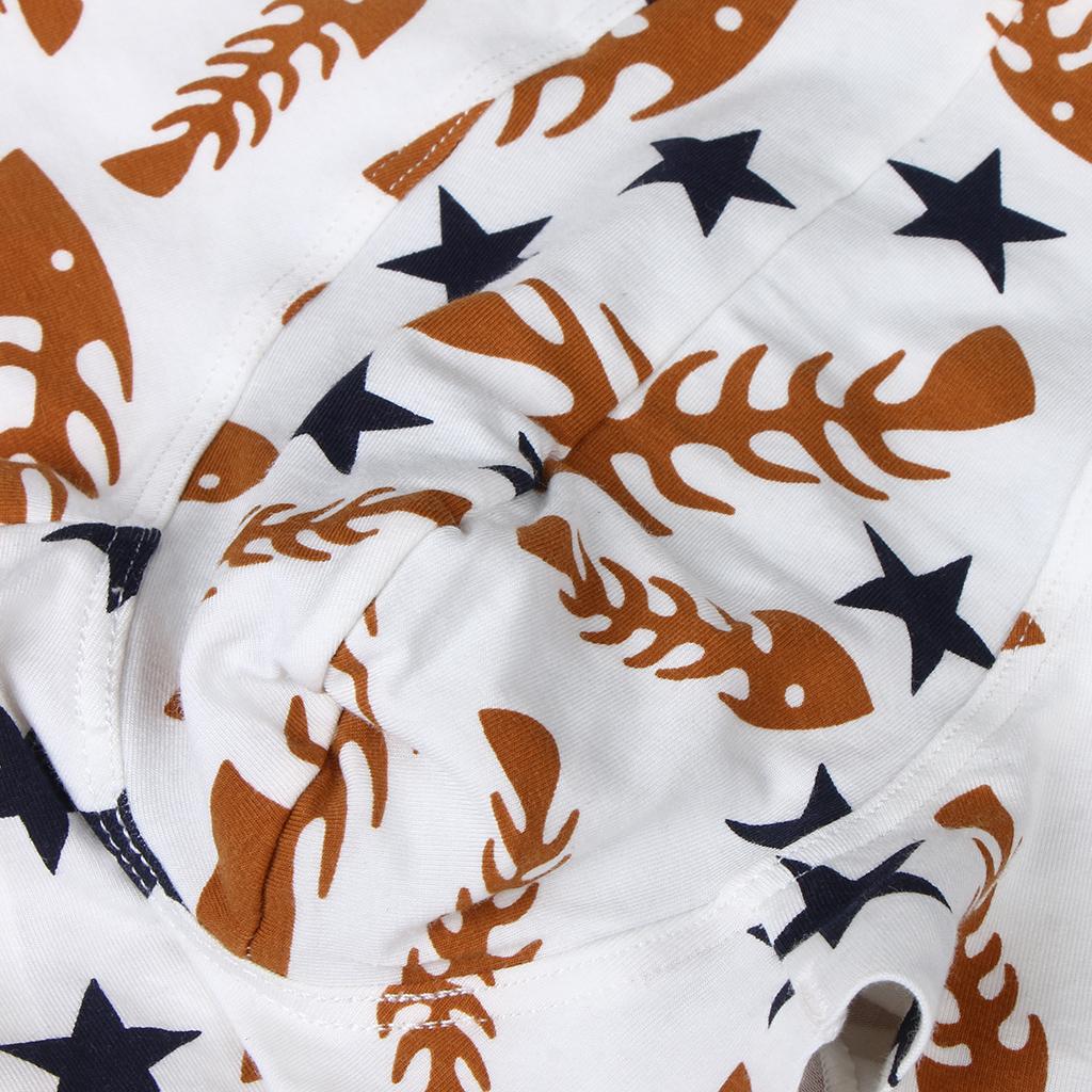 Men’s Stretchy Boxer Briefs Novelty Printed Panties Underwear Underpants