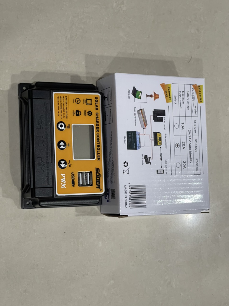 Bộ Điều Khiển Sạc Năng Lượng Mặt Trời 20A Solar Changer Controller Suoer