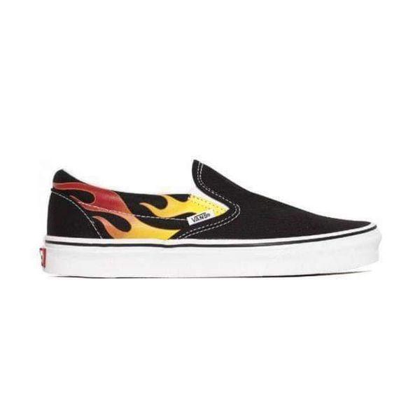 Giày sneakers nam nữ họa tiết lửa phá cách Vans UA Classic Slip-On Flame - VN0A38F7PHN