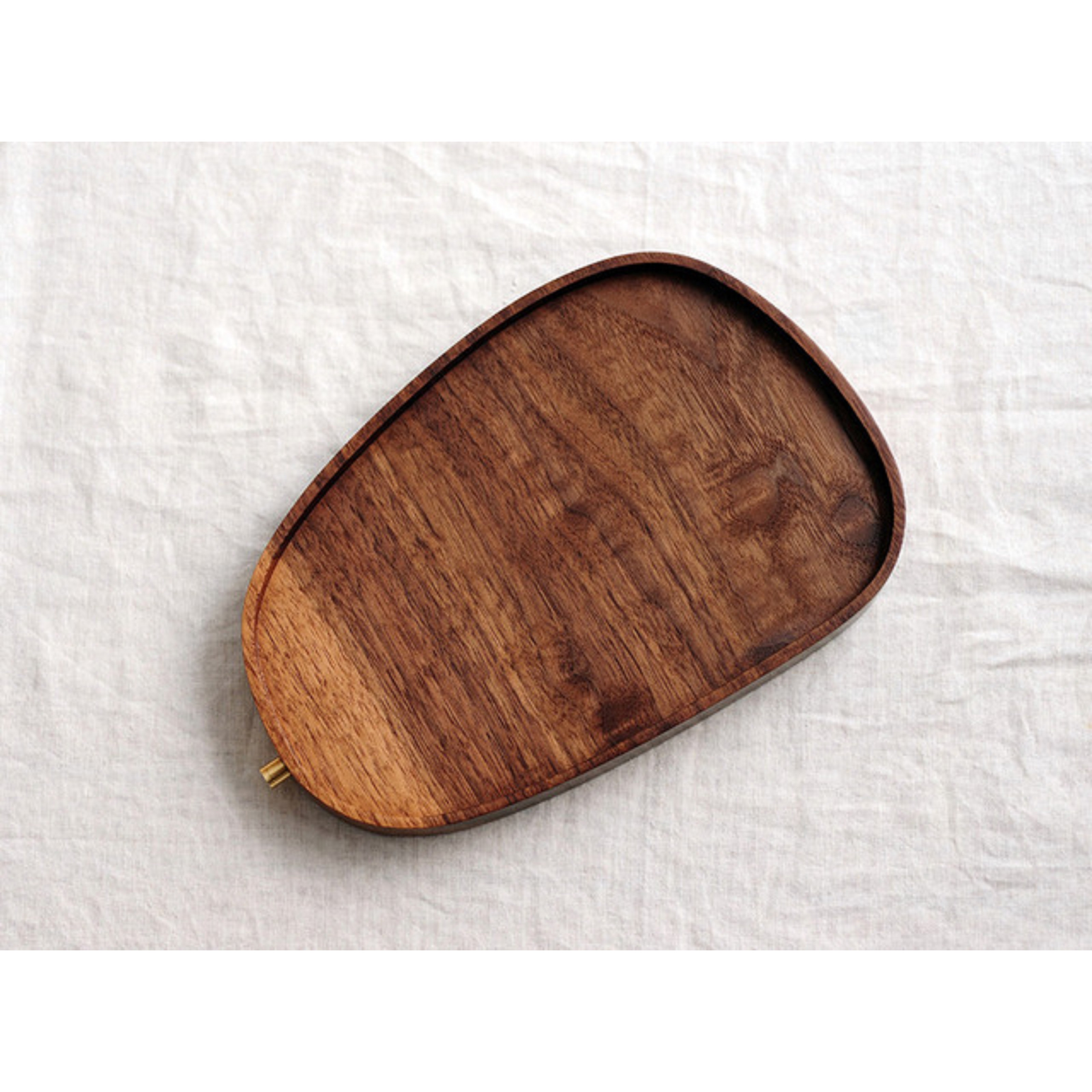 Khay Oval  gỗ óc chó 15001 Holzklotz (23x15cm)