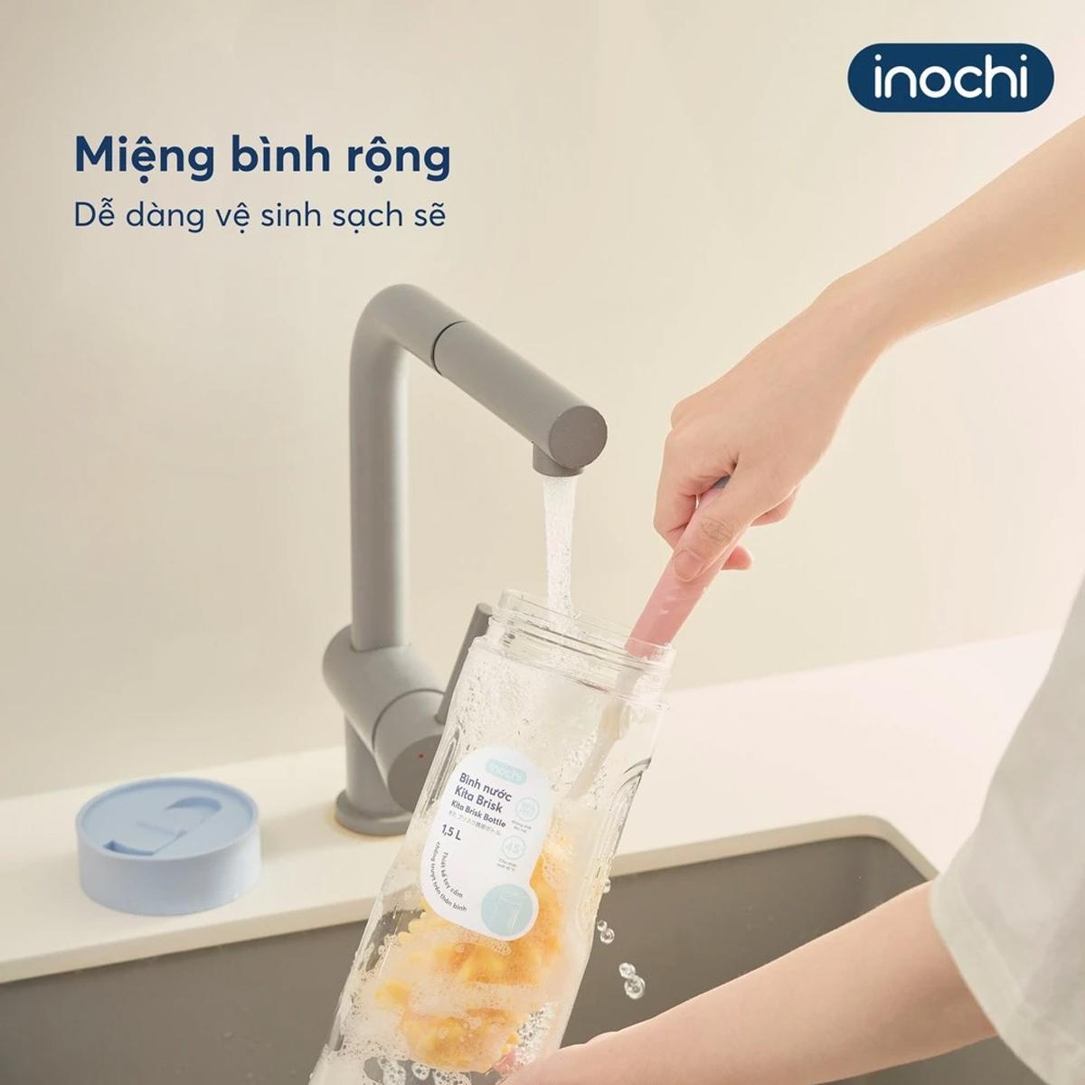 Bình Nước Kita Brisk 1.5L - Inochi HIN.BNKB.1500 - Màu Hồng Nhạt