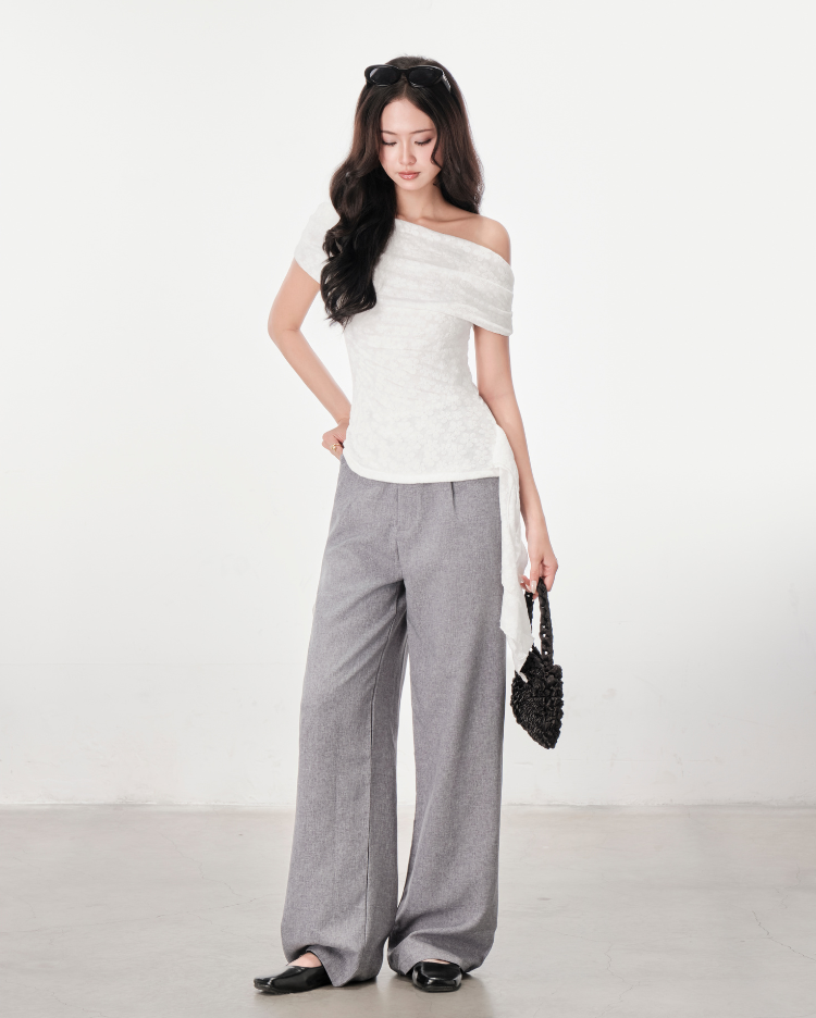 Quần ống rộng dáng suông thanh lịch phong cách Hàn Quốc Clara Miều Est.2013