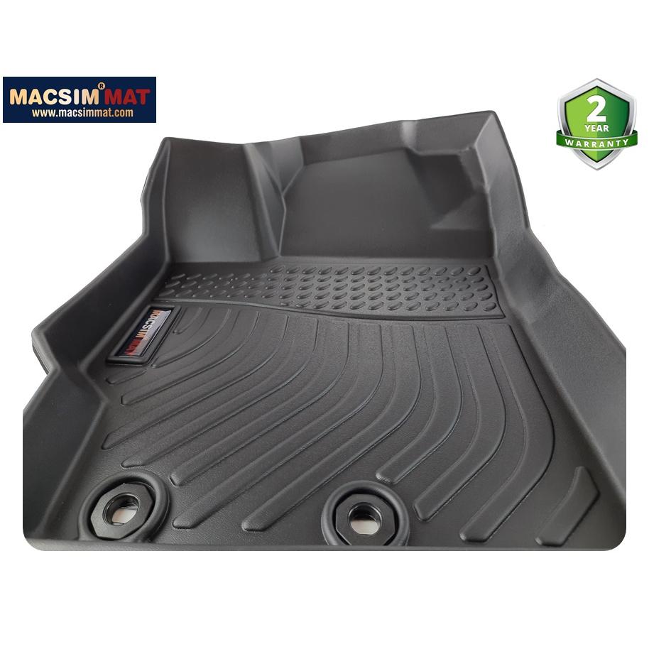 Thảm lót sàn xe ô tô Toyota Yaris 2014-2021 Nhãn hiệu Macsim chất liệu nhựa TPE cao cấp màu đen