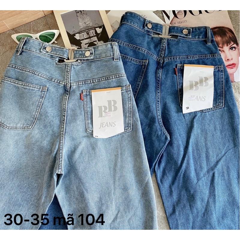 Quần baggy jean nữ    Quần baggy jean nữ size đại lưng kiểu từ 55kg đến 80kg hàng VNXK MS104 Bigsize 2KJean