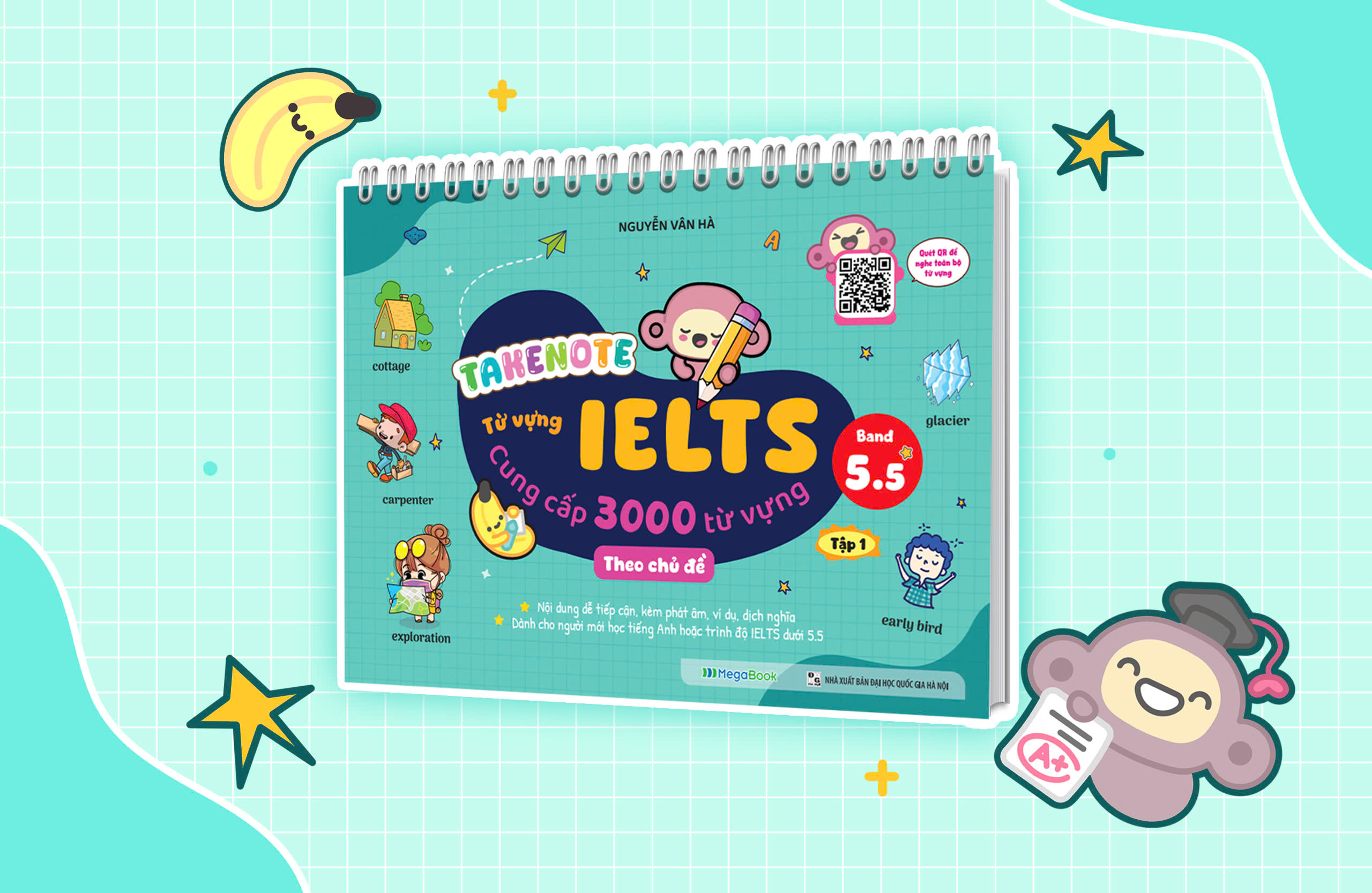 Combo Takenote IELTS 6000 Từ vựng theo chủ đề (2 Tập) (Band 5.5)