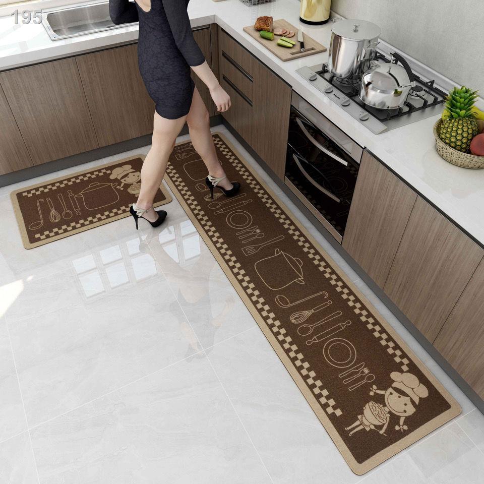 Thảm trải sàn nhà bếp, bếp dạng dải dài thấm nước, chống dầu và bụi bẩn, có thể giặt bằng máy, không trơn trư