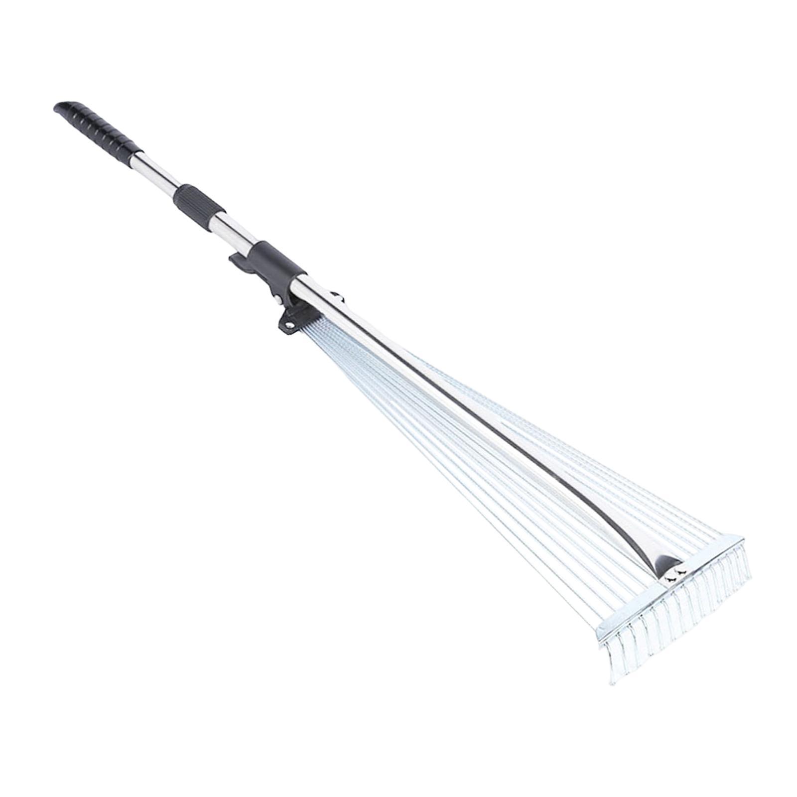Scalable Garden Rake Gardening Tool Rake Cleaning Leaves Sticks and Debris Telescoping Handle Telescopic Leaf Rake for Lawn Grass Removal