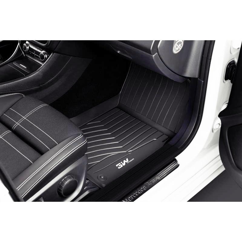 Thảm lót sàn xe ô tô Mercedes GLS 2015- 2019 Nhãn hiệu Macsim 3W chất liệu nhựa TPE đúc khuôn cao cấp - màu đen