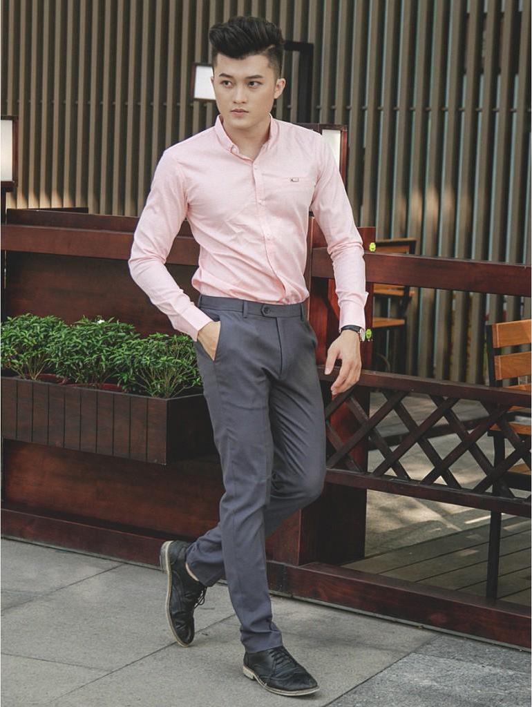 Quần âu nam loại đẹp, quần tây nam Màu Ghi Đậm QT005