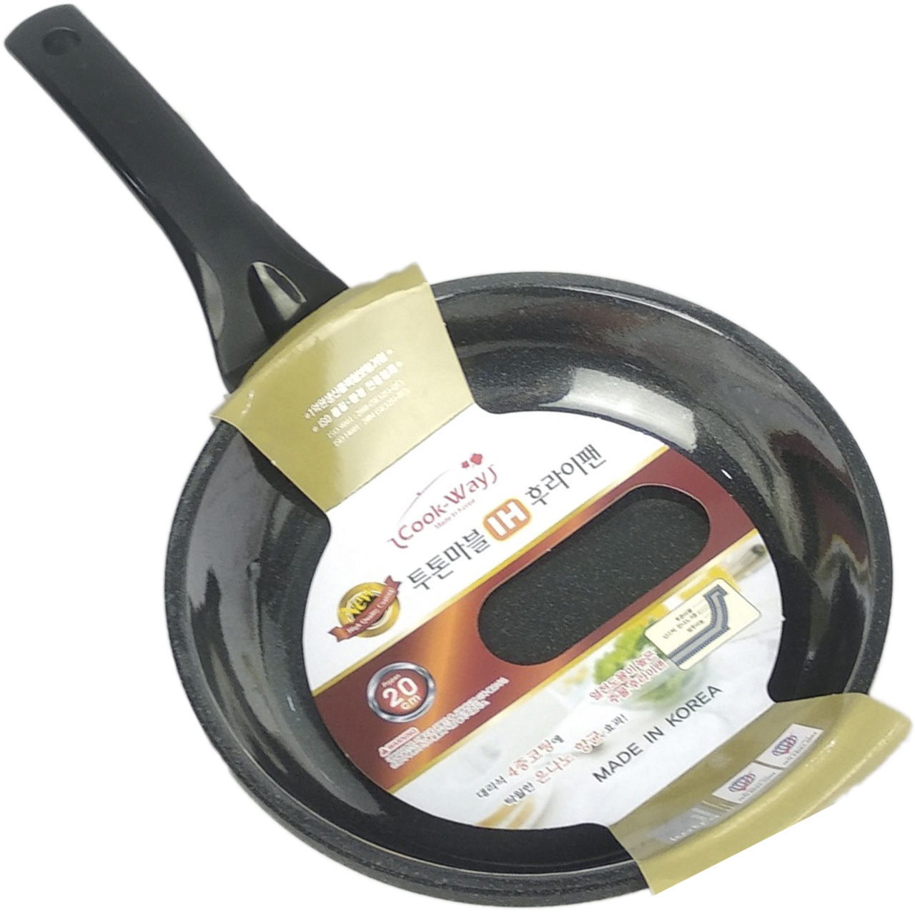 Chảo Hàn Quốc Cook Way Đáy Từ Vân Đá Chống Dính Đáy 5 Lớp Kháng Khuẩn Nấu Trên Mọi Loại Bếp