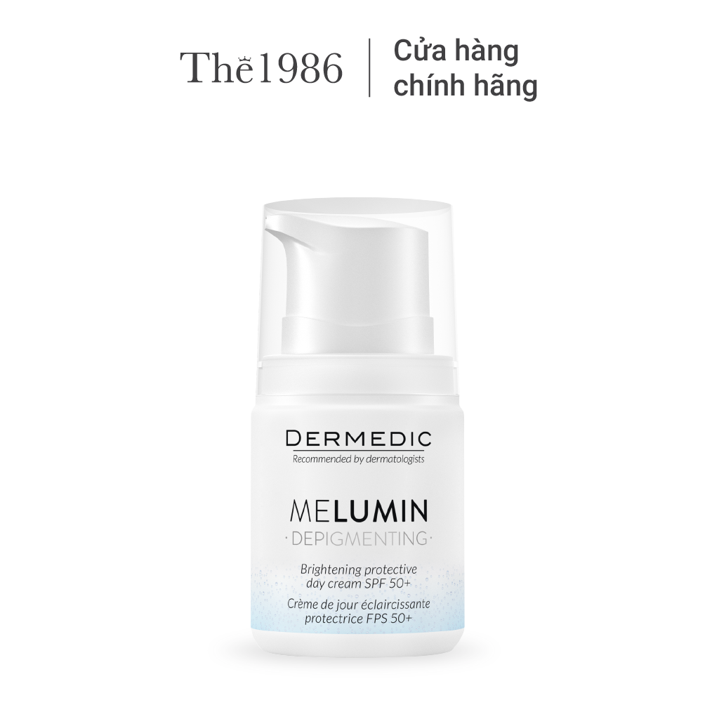 Kem dưỡng da kết hợp chống nắng Melumin brightening protective day cream SPF 50+ Dermedic