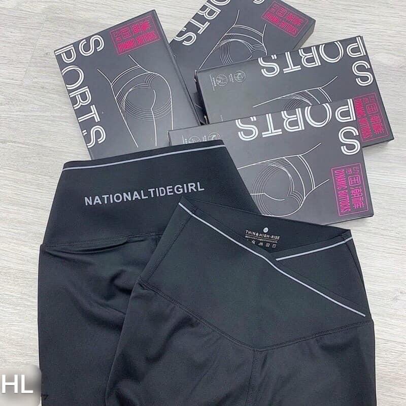 Quần Legging Nữ Cạp Chéo Lưng Cao co dãn - Kiểu Gen Bụng Viền Nổi Hottrend Tôn Dáng