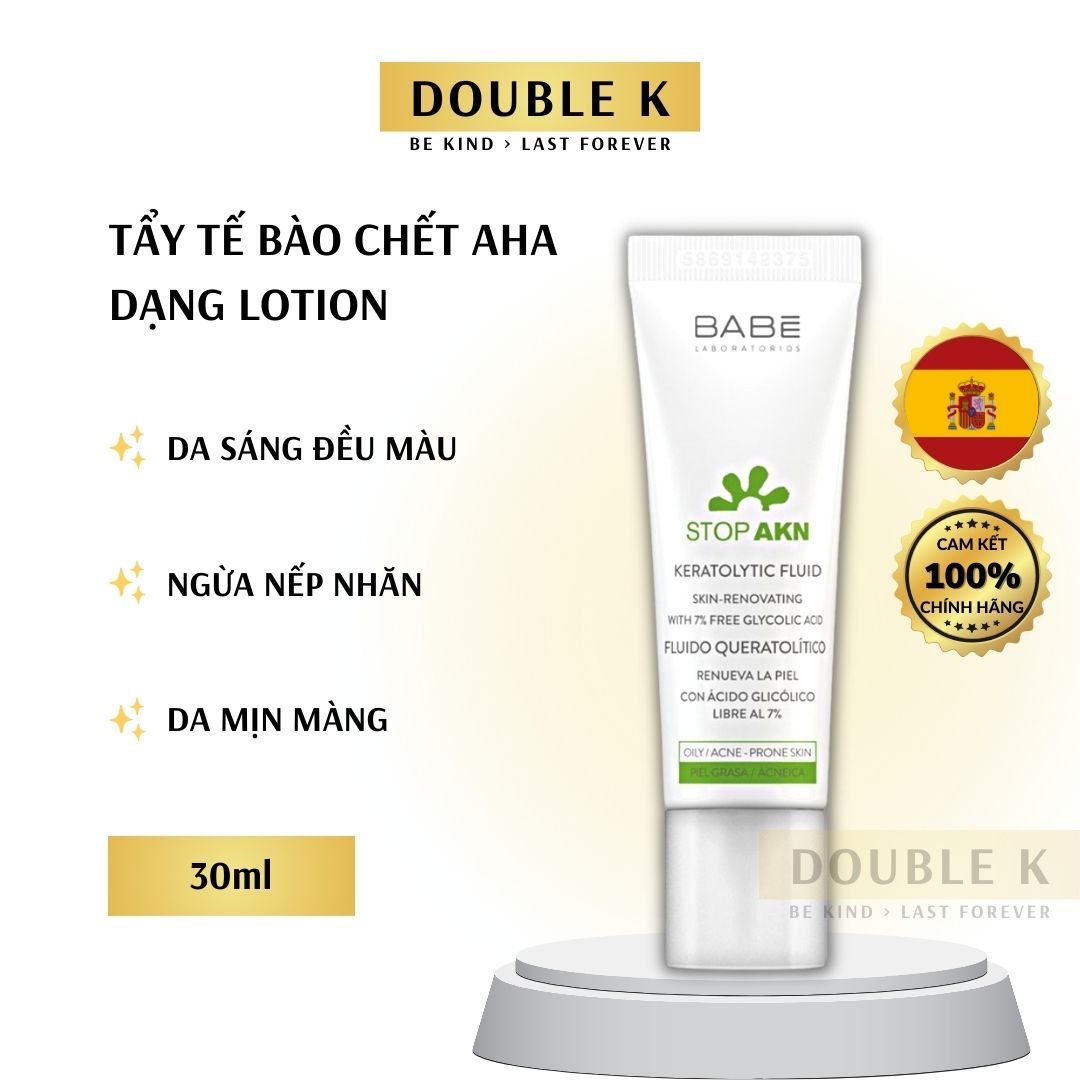 Tẩy Tế Bào Chết Chuyên Sâu BABE Stop AKN Keratolytic Fluid | Double K